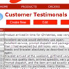 Affinity System customer testimonials page