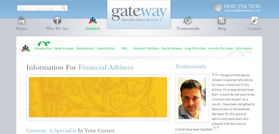 The Advisers page